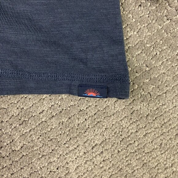 Faherty Sunwashed Shirt Mens Medium Blue Long Sleeve Sweatshirt Crewneck Organic - Picture 3 of 10